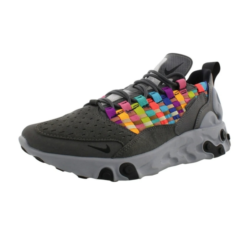 Men's NIKE React Sertu Sz 12 Sneakers EUC Grey, Black, Multi-Color
